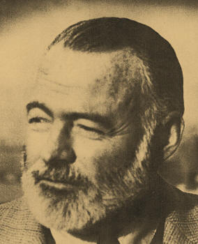 Lo scrittore americano Ernest Hemingway